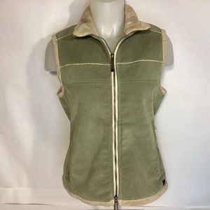 Woolrich womens corduroy vest size small color Lt Sage
